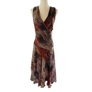 Rabbit Rabbit Rabbit Designs Animal Print Midi Dress Size 14 Y2K Fairycore Boho